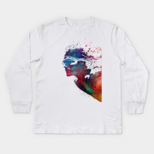 Swimmer sport art #swimmer #sport Kids Long Sleeve T-Shirt